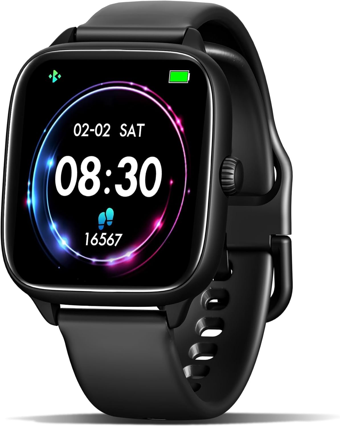 Fitness Tracker Answer/Make Calls, Smart Watch with Blood Pressure, Blood Oxygen, 24/7 Heart Rate Monitor, 120+ Sport Mode Activity Tracker, Waterproof Sleep Tracker for Women Men (Black)