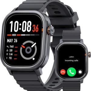 KOSPET Pulse Smart Watches for Men, Bluetooth Call/Answer, 25 Days Battery Life, 1.96 inch AMOLED, 24/7 Heart Rate & Sleep Monitoring, Compatible for Android & iOS