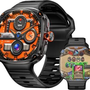 LOKMAT 4G SIM Card Android Smart Watch, 2.16'' AMOLED Large Screen 3GB+32GB Smartwatch for Men Women with Rotating Camera WiFi GPS, 1150mAh Fitness..