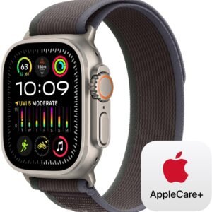 Renewed) Apple Watch Ultra 2 [GPS + Cellular, 49mm] - Titanium Case with Blue Ocean Band, One Size