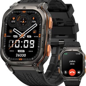 KOSPET Tank M3 Ultra Smart Watch with GPS, 50M Waterproof, Compass, Altitude, Air Pressure, 480mAh Extra Large Battery, Full Stainless Steel, Bluetooth Call...