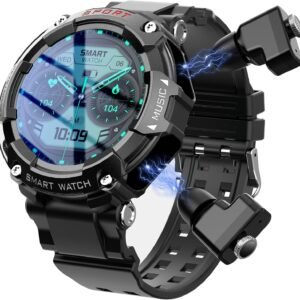 1.52-inch Full Touch HD Screen Metal Body, smartwatch with Earbuds,TWS Sports Earbuds Smart Watch Two-in-one, Support Custom Dial, Local Music Storage, Health Monitoring, Message Notification