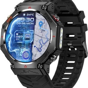 SW8(Black) 1.39" Stylish Smartwatch for Men, Bluetooth Calling, AI Voice Assistant, 107 Sport Modes, 3ATM Waterproof, Fashionable Design, Compatible with Android/iOS Brand: ZLKJ