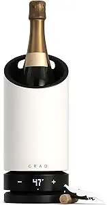 Grad No.1 Wine Cooler – Portable & Rechargeable Wine Cooler with Precise Temperature Control (41-69°F),Scandinavian Design, Silent Operation, Long Battery Life – Luxury Wine Accessory for Home