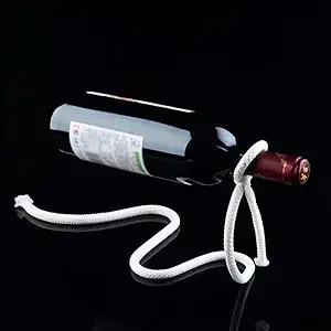 CdyBox Magic Rope Wine Bottle Holder Stand Rack Bar Gift (Rope)