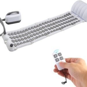 Portable Spa Bubble Bath Massager - Bubble Bath Mat Tub Spa Massager with Upgraded Powerful Suction Cup, Electric Air Pump, Pillow and Remote Control for Ultimate Relaxation, 48 * 17in