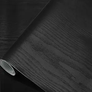 seonta Black Contact Paper 16"x118" Wood Peel and Stick Wallpaper Waterproof Removable Self Adhesive Wall Paper Sticker Cover Wood Vinyl Wrap for Countertop Desk Table Cabinets Brand: seonta 4.5 4.5 out of 5 stars   (458)