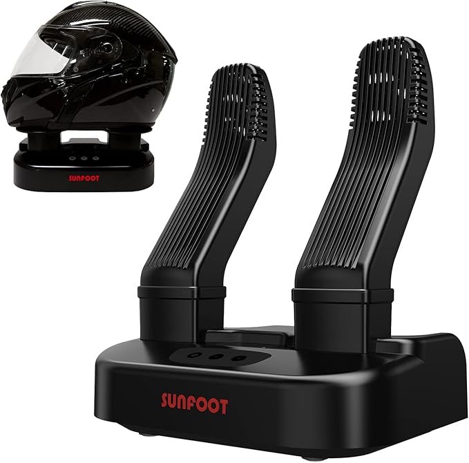 SUNFOOT Boot Dryer And Deodorizer Shoe Dryers For Work Boots, Ski Boot, Hats, Socks, Motorcycle Helmets Glove Dryer With Heat Blower, Quick Drying Boot Warmer Adjustable Timer And Rack (Black)