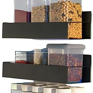 Magnetic spice rack set for refrigerator, space saver with rack | Strong magnetic shelf for fridge, extra storage | Seasoning organizer for Kitchen