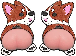 Keenso Car Door Anti Collision Protector, 2 Pcs PVC Cute Cartoon Car Door Stickers 3D Silicone Butt Car Anti Scratch Stickers
