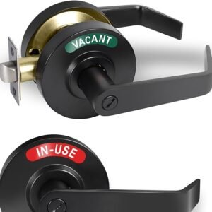 Privacy Indicator Door Lock Inuse or Vacant, Occupied Bathroom Door Handle, Commercial Large Door Lever Deadbolts, ANSI Grade2, Perfect for Restrooms, Office Buildings, Bars
