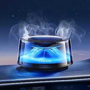 Ceeniu Smart Car Air Fresheners, Premium Scenic Fragrance Car Freshener, Auto On/Off, Adjustable Intensity, Sandalwood Cologne & Cherry Blossom Lasts for 4 months, 2025 New CF8 Automotive Diffuser