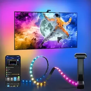 Govee Envisual TV LED Backlight T2 with Dual Cameras, 11.8ft RGBIC Wi-Fi LED Strip Lights for 55-65 inch TVs, Double Strip Light Beads, for Home Decorations, Smart App Control, Music Sync
